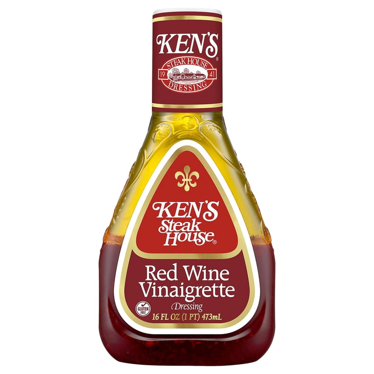 Ken's Steak House Gluten-Free Red Wine Vinaigrette Salad Dressing, 16 fl oz - Walmart.com Ken's Steak House Gluten-Free Red Wine Vinaigrette Salad Dressing, 16 fl oz - Walmart.com