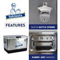 thumbnail image 5 of Yakimoto 54-Quart Stainless Steel Heavy-Duty Ice Chest Cooler with Built-In Bottle Opener, Fits 85 Cans, Silver, 5 of 15