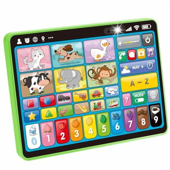 Learning Tablet for 1-3 Toddlers  Educational Toy with Sounds & Speech Therapy, Montessori Educational Toys for 1 Year Old Boy Girl, Toddler Toys Age 1-2-3 Gifts