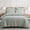 Green, variant on Levtex Home - Pick-Stitch Artisan Chambray Quilt Set - King Quilt (106x92in) and 2 King Shams - Textured - Reversible - Cotton