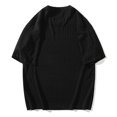 thumbnail image 4 of Camisas Elvqul de Caballero Casuales a Rayas Cuello Redondo Manga Corta Negro, 4 of 4