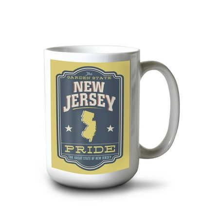 

Lantern Press 15 fl oz Ceramic Mug Virginia Beach Virginia Letterpress Anchor Contour Dishwasher & Microwave Safe