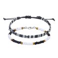 thumbnail image 1 of Tobillera de color retro tejida a mano, pulsera ajustable, cadena de playa unisex, 1 of 6