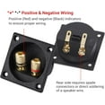 thumbnail image 4 of 2 piezas de 2,2 pulgadas cuadradas de 2 vías caja de altavoz terminal taza con tapones de plátano, tipo tornillo de unión poste caja de subwoofer placas terminales de altavoz para bricolaje hogar coc, 4 of 5
