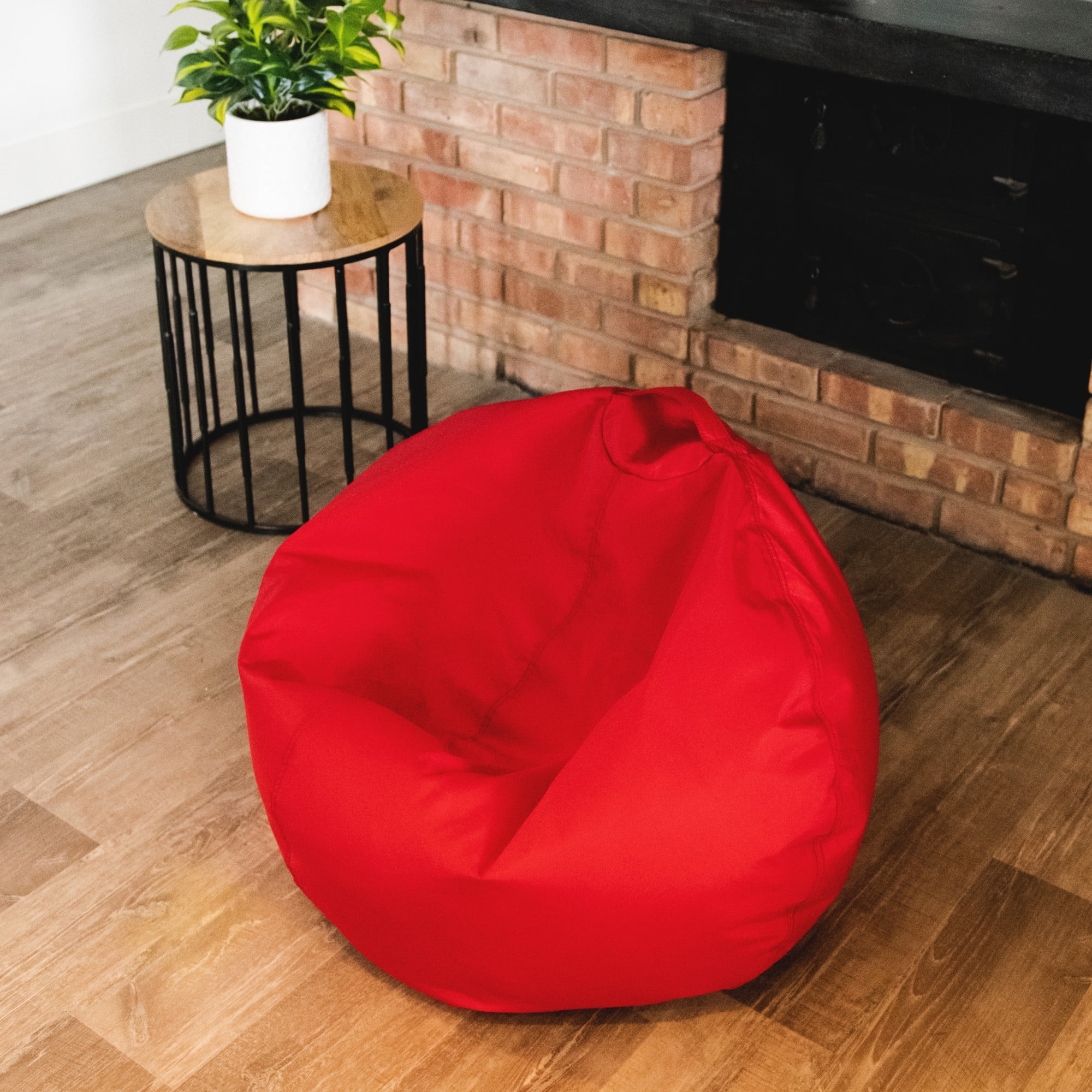 Big Joe Classic Bean Bag Red Smartmax Polyester Nylon Blend 2ft Round Walmart