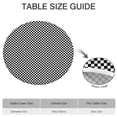 thumbnail image 6 of Black White Small Checkered Pattern Round Fitted Tablecloth with Elastic Edge,Dining Table Cover Waterproof,Outdoor Round Tablecloth for Camping,Dining,Indoor and Outdoor, 6 of 7