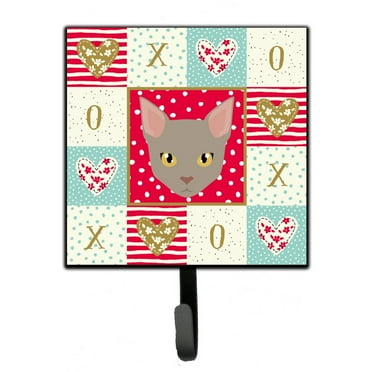 Carolines Treasures CK5130SH4 Malayan Cat Love Leash or Key Holder Red Single Hook multicolor