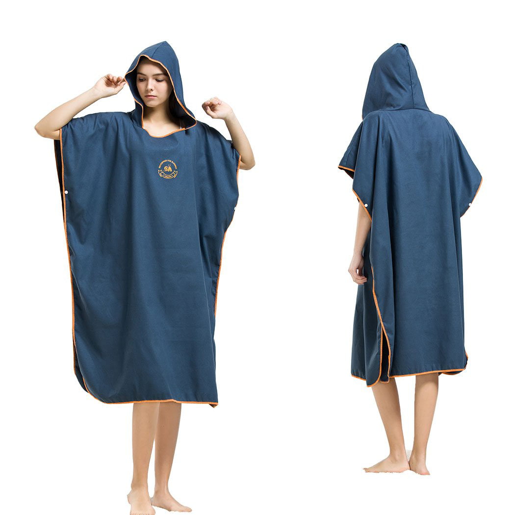 2x Quick-drying Diving Cloak Changing Robe Towel Unisex for Beach Swimming 
