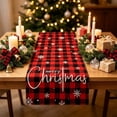 thumbnail image 5 of Hvmvliv 12x71 Inch Christmas Linen Table Runner with Holiday Patterns for Dining Table Home Party Table Runners Decoration Multicolor, 5 of 6