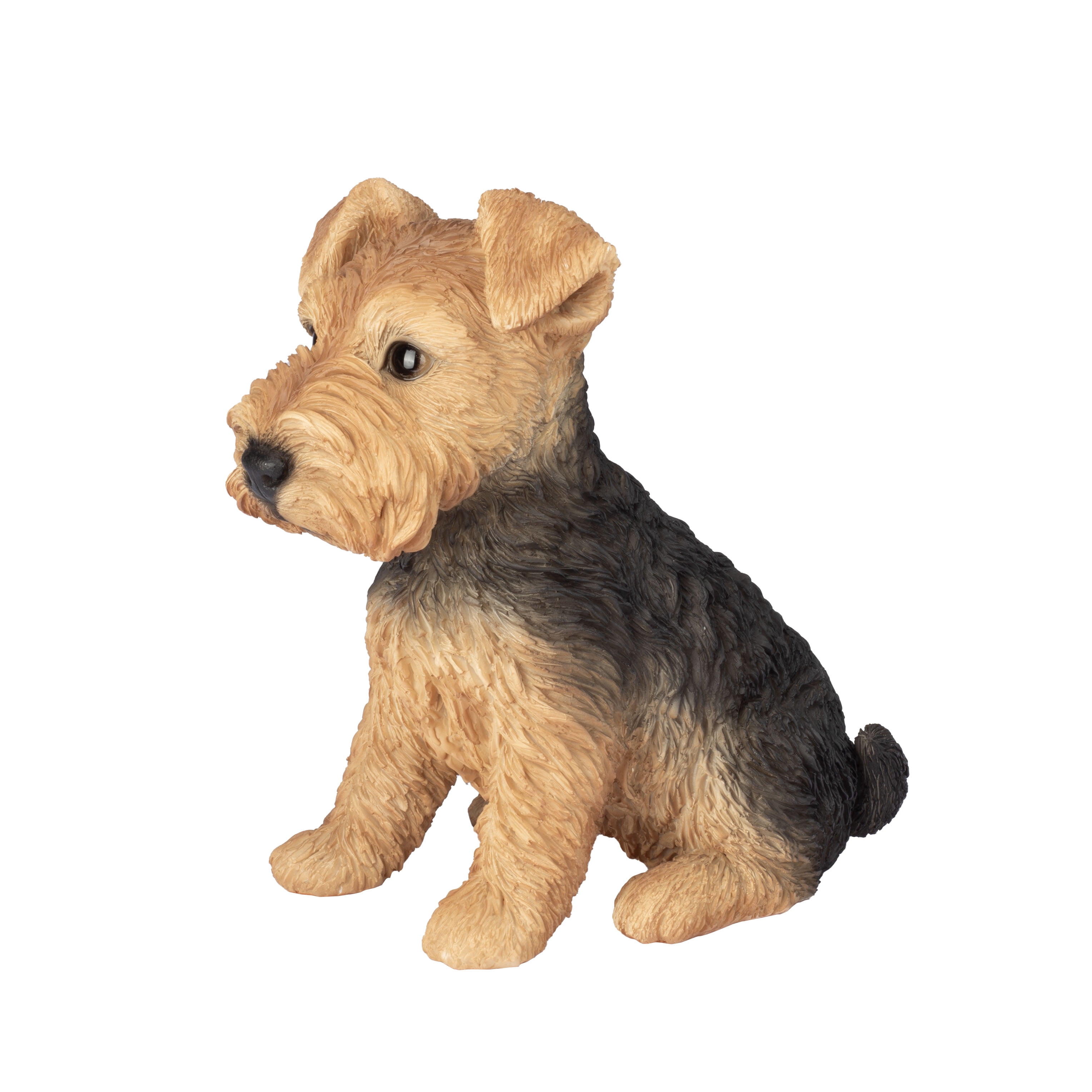 SOREAL Brown Welsh terrier Decorative Puppy Figurine for Home & Garden Décor, Handpainted Polyresin Dog Statue, Realistic Design | Gift for Dog Lovers | Weather-Resistant Indoor/Outdoor Decor
