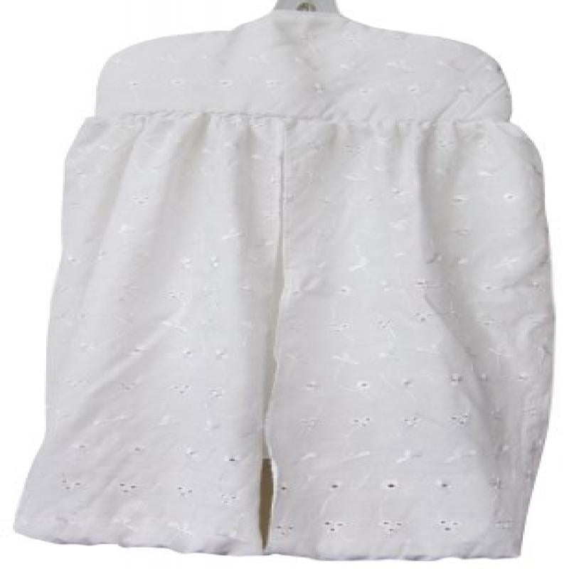 Baby Doll Bedding Carnation Eyelet Diaper Stacker, White