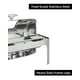 thumbnail image 4 of Juego de buffet con bandeja visible de 9 cuartos, calentador de alimentos de acero inoxidable con tapa enrollable, servidor comercial para catering, bandeja tamaño completo, 4 of 7
