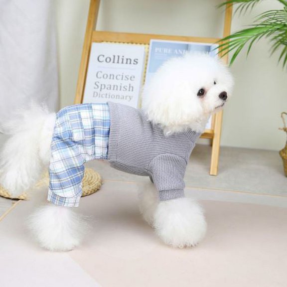 2022 Couple Suit Wool Fabric Fashion Sweater Skirt Pants Suit Small Dog Cat Clothes Pet Clothes pants L