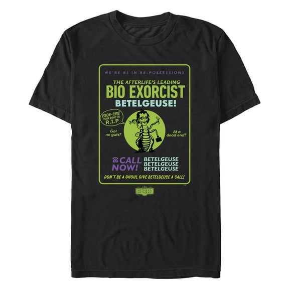 Men's Beetlejuice Beetlejuice The Afterlife's Leading Bio Exorcist Graphic T-Shirt