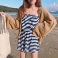 thumbnail image 6 of Mdesiwst Summer Sun Protective Coat Open Stitch Cardigan Loose Solid Color Knitted Long Sleeves Office AC Warm Shawl Outdoor Anti-UV Jacket, 6 of 7