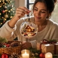 thumbnail image 7 of DefiDgd 4x4inch Clear Christmas Ornament Ball with Warm Light LED,Mini Winter Snowy Scenery Acrylic Hanging Bauble for Xmas Tree Window Fireplace Mantel Holiday Decor, 7 of 7