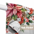 thumbnail image 4 of Cardinal Bird Swag Valances for Windows, Kitchen Window Curtains Over Sink, Winter Poinsettia Pine Cones Berry Wood Window Treatment Curtains for Living Room/Bedroom Curtains 2 Panel Sets 36"x45", 4 of 8