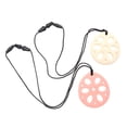 thumbnail image 3 of 2pcs Chewy Necklace Oral Sensory Chew Toys Baby Teether Silicone Chewing Pendant, 3 of 6