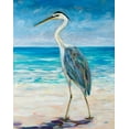 thumbnail image 2 of DeRice, Julie 15x18 White Modern Wood Framed Museum Art Print Titled - Egret Beach, 2 of 4
