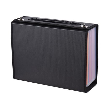Mixfeer Accordian File Folder Organizer 24 Pockets Expanding File Case with Cover A4 Letter Size Document Organizer Rainbow Color for Home Office School