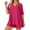 Pink, variant on Likimi Two Piece Sets For Women Shorts Sleeve V Neck Solid Color Loose Fit Top With High Waist Shorts Summer Breathable Soft Outfit Set Army Green Size L