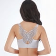 thumbnail image 3 of Wuffmeow Women Plus Size Push Up Bra Front Closure Butterfly Backless Bralette Seamless Bras, 3 of 5