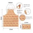 thumbnail image 7 of Orange Christmas Gingerbread Man Apron-Garden Aprons for Women with Pockets-Cotton Linen Waterproof Kitchen Cooking Gardening Aprons Adjustable for Kitchen,Cooking,BBQ and Salon 32"x27", 7 of 7