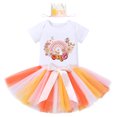 thumbnail image 2 of IBTOM CASTLE Baby Girls Boho Rainbow Sun 1st Birthday Outfit Romper Tutu Skirt Headband 3PCS Clothes Set for Cake Smash Photo Prop, 2 of 8