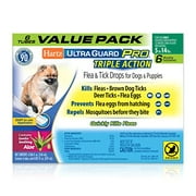 Hartz UltraGuard Pro Topical Flea & Tick Prevention for Dogs and Puppies, 5-14 lbs 6 Monthly Treatments