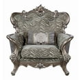 thumbnail image 3 of ACME Elozzol Chair with pillow in Fabric & Antique Bronze Finish, 3 of 6