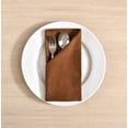 thumbnail image 3 of Fingercraft Cloth Napkin, Solid Color Cotton Linen Blend Table Napkins, Soft and Absorbent Fabric, Set of 12, Brown, 3 of 7