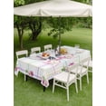 thumbnail image 3 of Easter Outdoor Tablecloth - 54x80 Inch Rectangle Dining Table Cover, Cute Rabbits Ears Bow Daisy Flower Watercolor Plaid Waterproof Outdoor Table Cloth with Umbrella Hole & Zipper for Picnic/Patio, 3 of 7