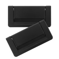 GOOHOCHY Black Flush Mount Hidden Cabinet Door Handle Zinc Alloy Invisible Drawer Pull For Kitchen Bathroom Wardrobe Recessed Door Knob For Modern Home Decor