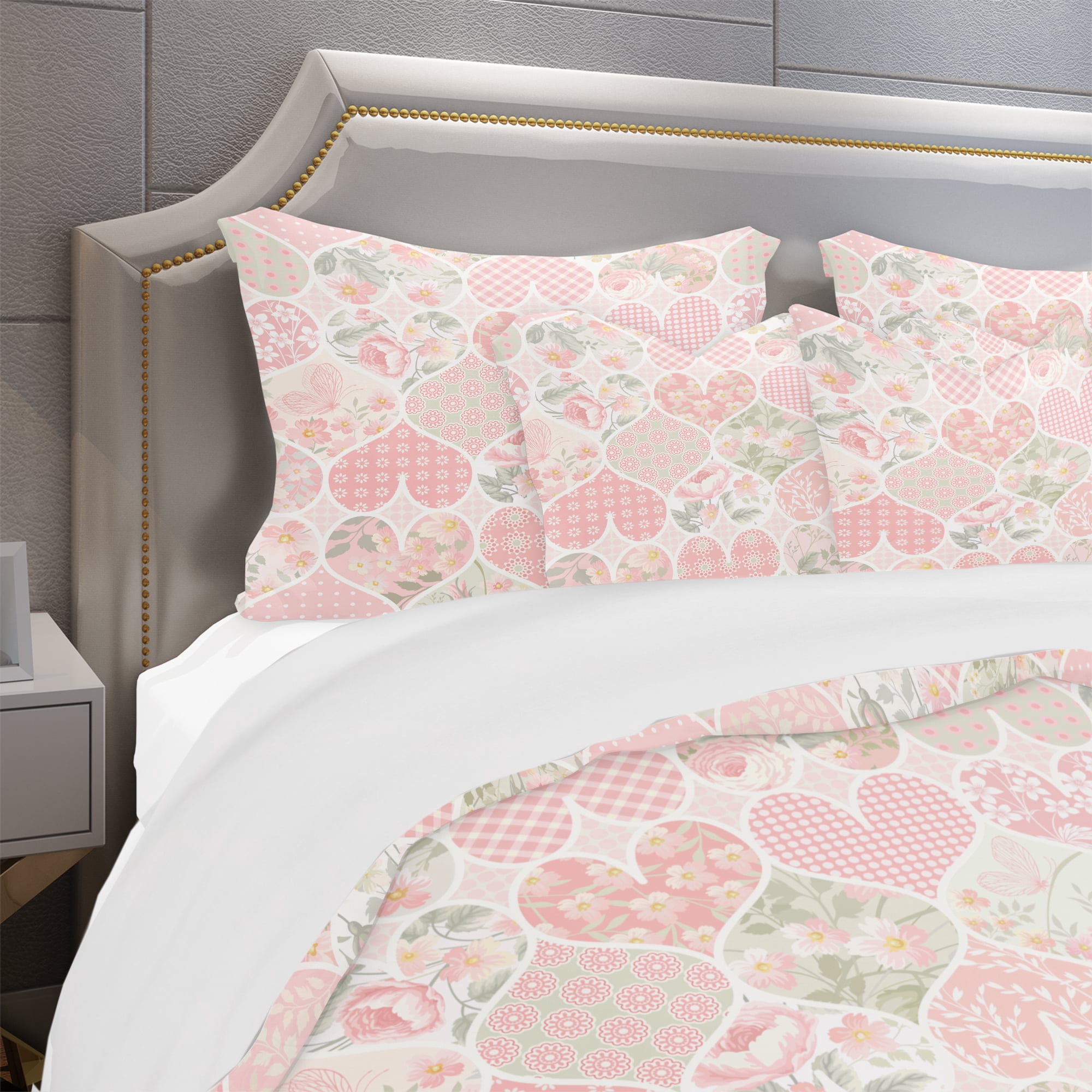 Designart 'Patchwork Pattern' Patterned Duvet Cover Set