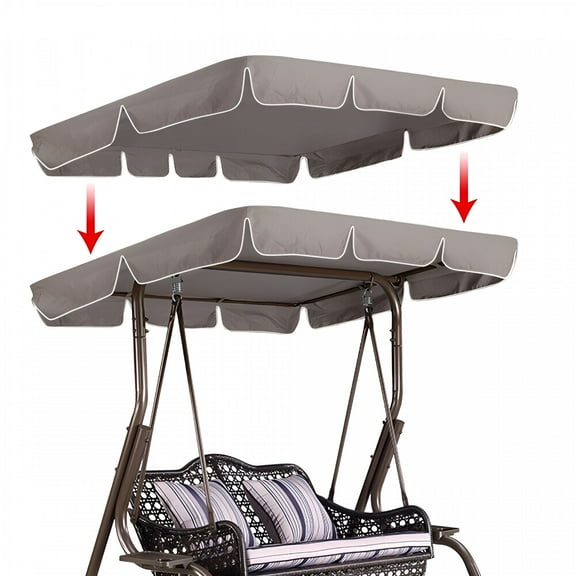 MISSMILE 300D Swing Top Cover Canopy Replacement Garden Outdoor 66x45 75x52 77"x43"