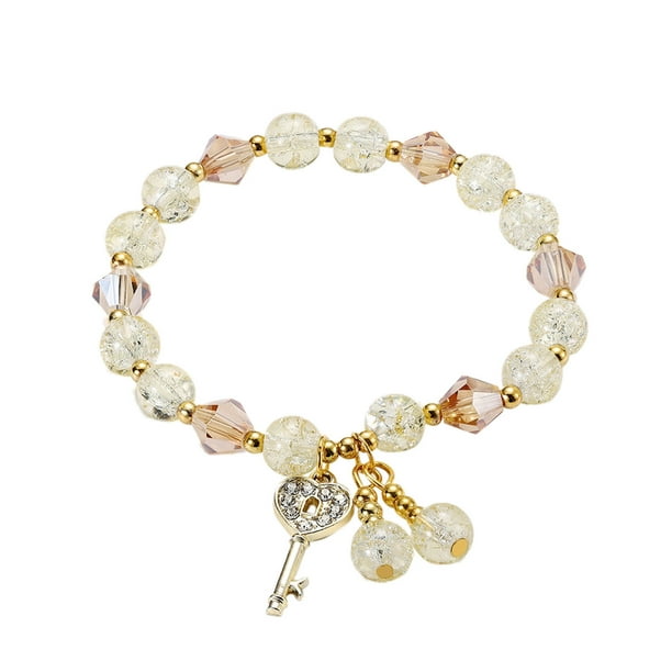 Señoras Multicolor Stretch Pulsera de cuentas Apilable Pulsera de cuentas en capas de cuentas pulsera ajustable Colorido pulsera elástica