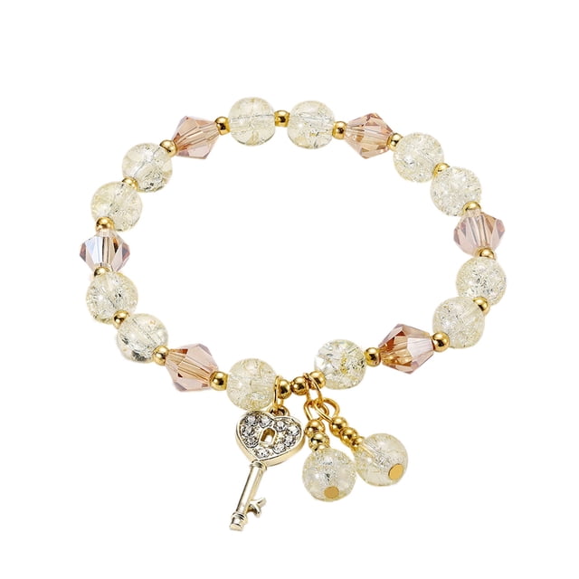 Señoras Multicolor Stretch Pulsera de cuentas Apilable Pulsera de cuentas en capas de cuentas pulsera ajustable Colorido pulsera elástica