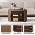 thumbnail image 6 of JOINICE Round Coffee Table with Lift Top,Mid Century Modern Wood Center Table with Storage,for Living Room,Walnut, 6 of 7