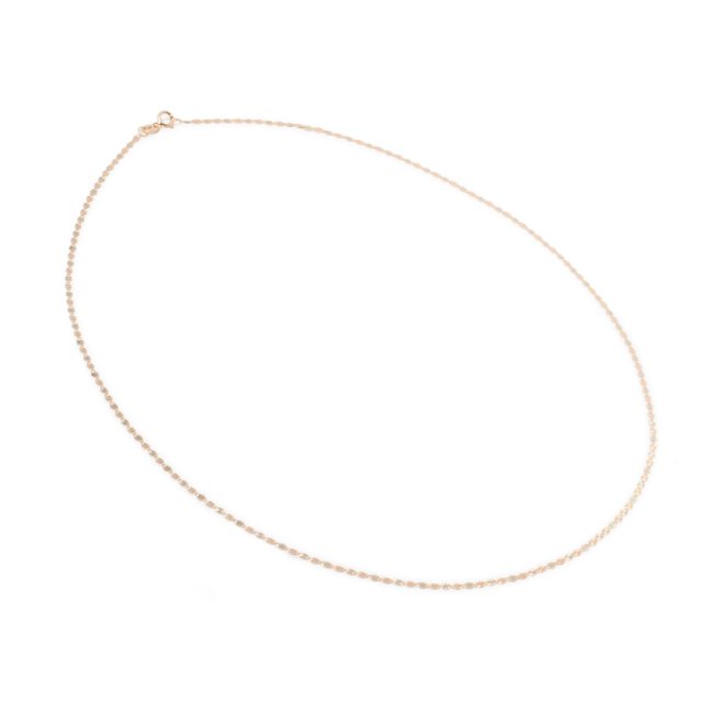 Cadena Valentina Ametrinaa Estrella Tritono 2mm Oro Italiano Solido 10k 50cm