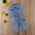 thumbnail image 2 of Fortune Toddler Girls Denim Sleeveless Jumpsuit Romper, Sizes 1-6 Years, 2 of 5