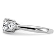 thumbnail image 4 of 14K White Gold Three Stone Engagement Ring Moissanite Size 6.5 (4.24 cttw.), 4 of 8