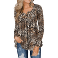 thumbnail image 7 of FOLUNSI Womens Plus Size Tunic Tops Long Sleeve Casual Floral Henley Shirts M-4XL, 7 of 7