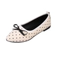 thumbnail image 2 of Ytobaz Flat Shoes for women Polka Dot Bow Canvas Ballet Flats Slip On Flat Shoes Office Work Dress Walking Travel Daily Casual Outfits Footwear, 2 of 9