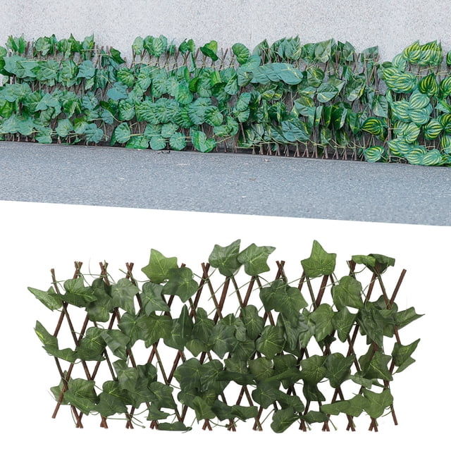 Valla De Setos Artificiales, Seto De Hiedra Artificial, Pantalla De Valla De Privacidad De Hiedra Artificial Para Pantalla De Pared, Jardín Al Aire Libre, Decoración