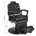 thumbnail image 2 of Artist Hand Heavy Duty Vintage Black Recliner Barber Chair Salon Beauty Styling, 2 of 10
