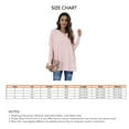 thumbnail image 5 of Camiseta de mujer de manga larga con cuello redondo y bolsillos - Top informal rosa claro, talla S, 5 of 5