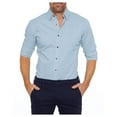 thumbnail image 1 of pstuiky Camisas de manga larga de invierno para hombre, Camisa de lino con botones y cremallera de manga larga y cuello vuelto para hombre, estilo informal, a la moda Tops de hombre l, 1 of 5