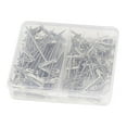 thumbnail image 1 of KLKCMS 160Pcs Stainless Steel T Pins T Pins Set for Blocking Knitting Modelling, 1 of 7