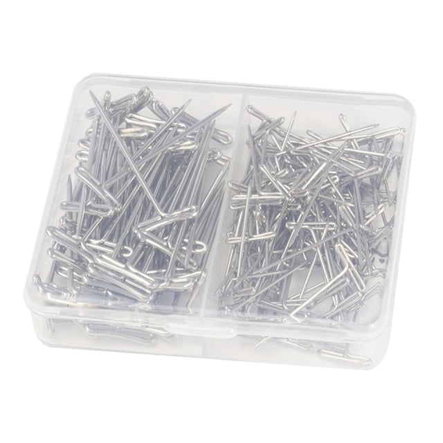 KLKCMS 160Pcs Stainless Steel T Pins T Pins Set for Blocking Knitting Modelling