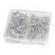 thumbnail image 1 of 160 piezas de pasadores en T de peluca de metal plateado para sujetar pelucas con caja de plástico de 27 mm y 38 mm, 1 of 7
